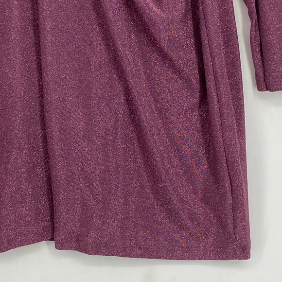 Wild Fable Juniors Size 3X Cut Out Bodycon Short Dress Purple Lurex Long Sleeves - Picture 4 of 10